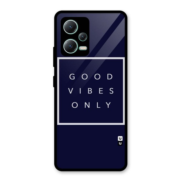 Blue White Vibes Glass Back Case for Redmi Note 12 5G