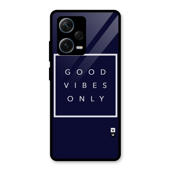 Blue White Vibes Glass Back Case for Redmi Note 12 Pro Plus 5G
