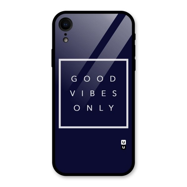 Blue White Vibes Glass Back Case for XR