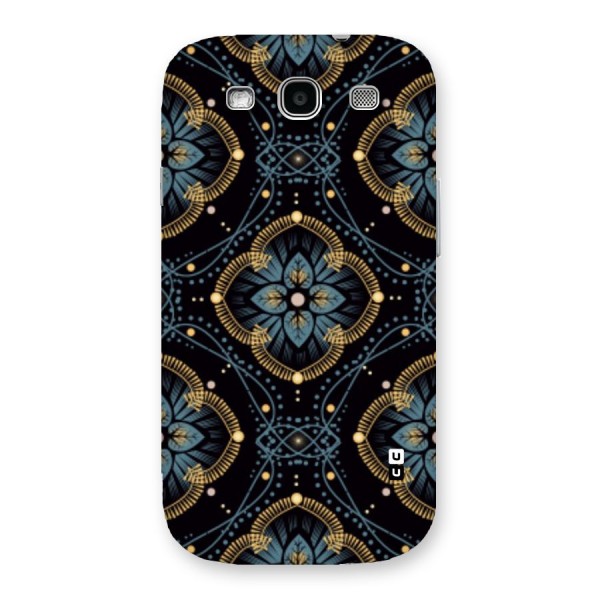 Blue With Black Flower Back Case for Galaxy S3 Neo