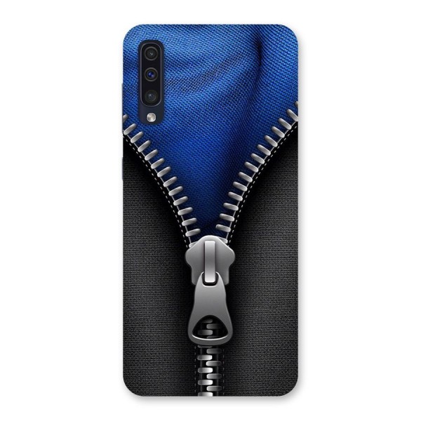 Blue Zipper Back Case for Galaxy A50