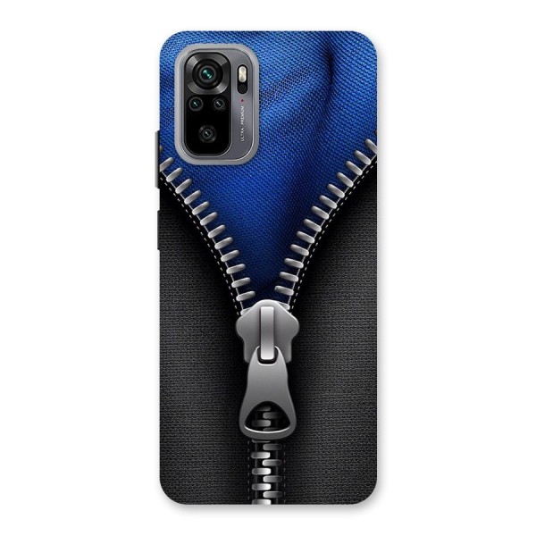 Blue Zipper Back Case for Redmi Note 10