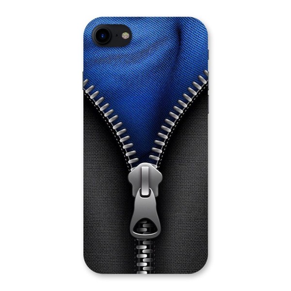 Blue Zipper Back Case for iPhone SE 2020