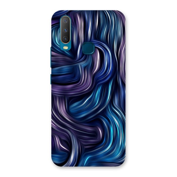 Blue and Purple Oil Paint Back Case for Vivo Y12