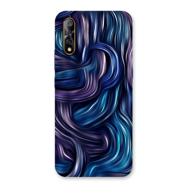 Blue and Purple Oil Paint Back Case for Vivo Z1x