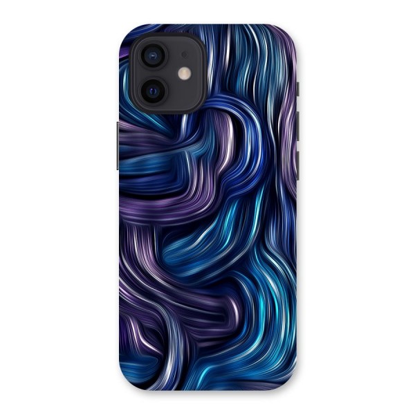 Blue and Purple Oil Paint Back Case for iPhone 12