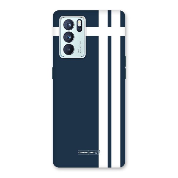 Blue and White Back Case for Oppo Reno6 Pro 5G