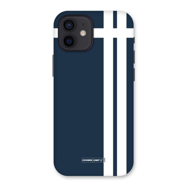 Blue and White Back Case for iPhone 12