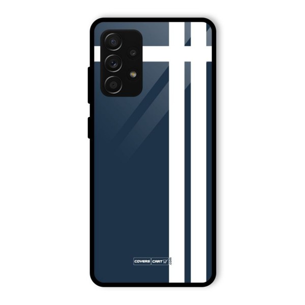 Blue and White Glass Back Case for Galaxy A53 5G