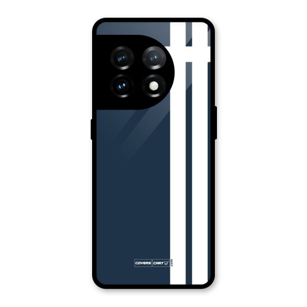 Blue and White Glass Back Case for OnePlus 11