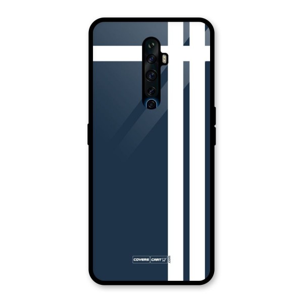 Blue and White Glass Back Case for Oppo Reno2 Z