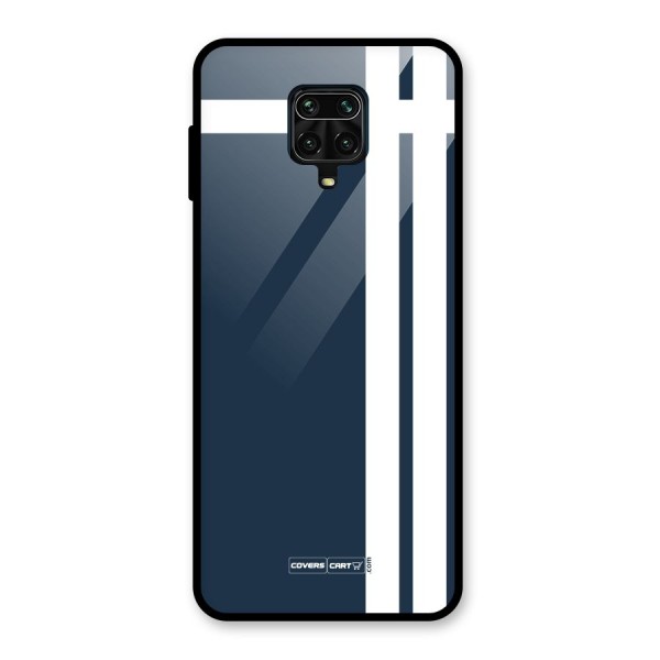 Blue and White Glass Back Case for Poco M2 Pro