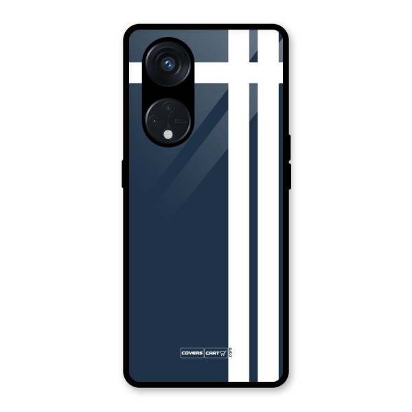 Blue and White Glass Back Case for Reno8 T 5G