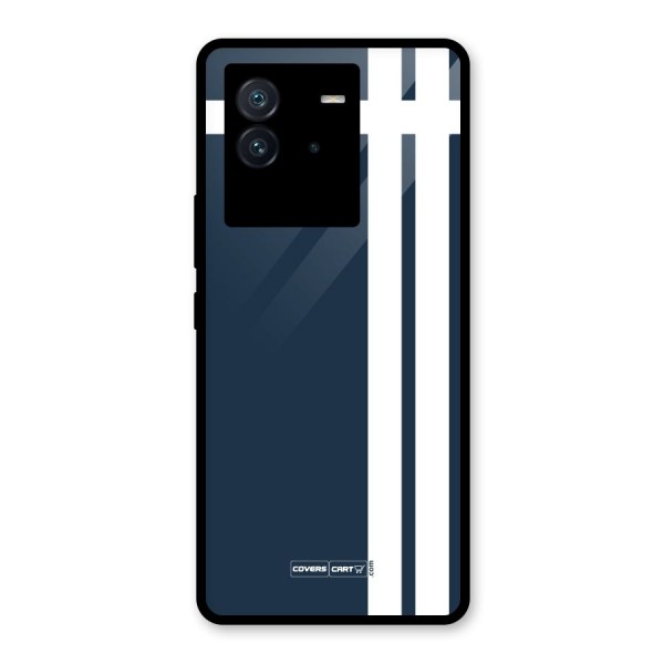 Blue and White Glass Back Case for Vivo iQOO Neo 6 5G