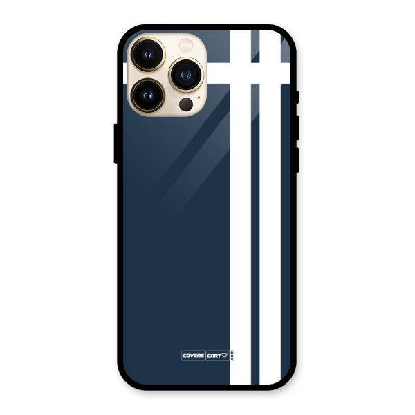 Blue and White Glass Back Case for iPhone 13 Pro Max