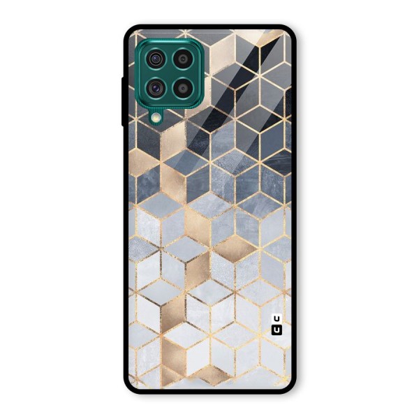 Blues And Golds Glass Back Case for Galaxy F62