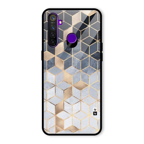 Blues And Golds Glass Back Case for Realme 5 Pro