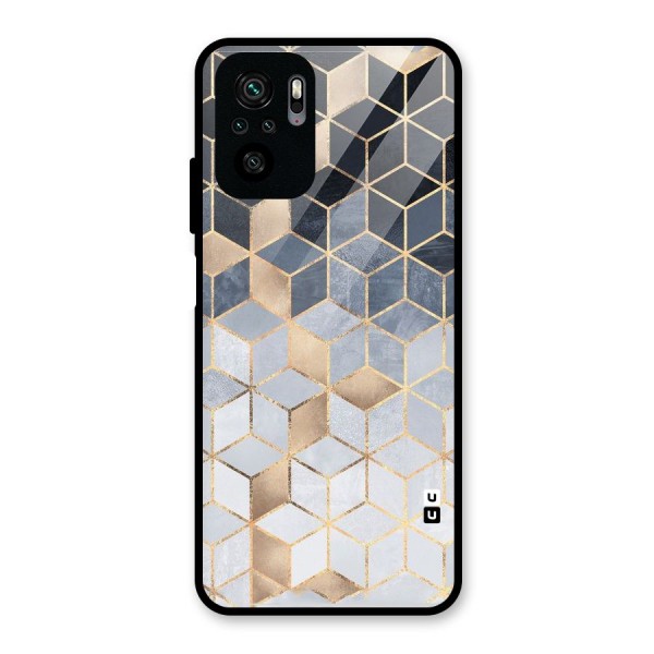 Blues And Golds Glass Back Case for Redmi Note 10