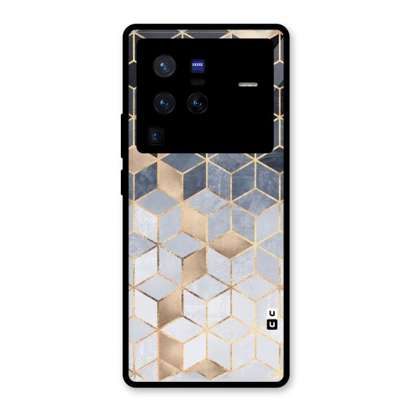 Blues And Golds Glass Back Case for Vivo X80 Pro