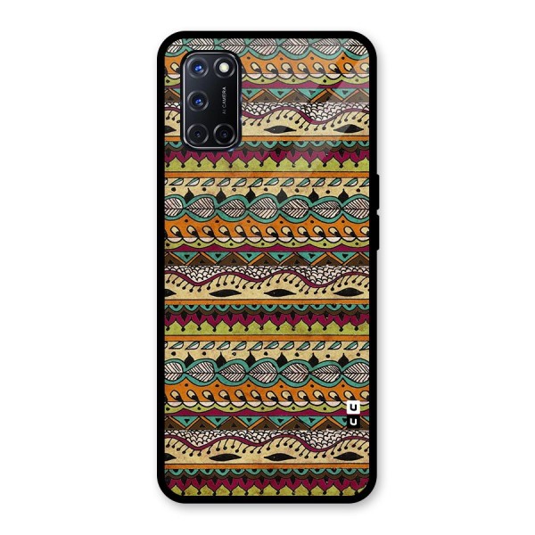 Bohemian Style Aztec Art Glass Back Case for Oppo A52