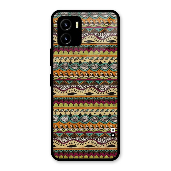 Bohemian Style Aztec Art Glass Back Case for Vivo Y15s