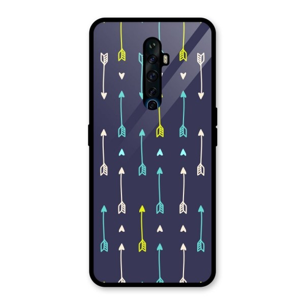 Boho Arrow Pattern Glass Back Case for Oppo Reno2 Z