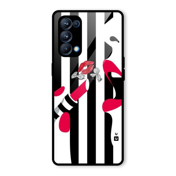 Bold Woman Glass Back Case for Oppo Reno5 Pro 5G