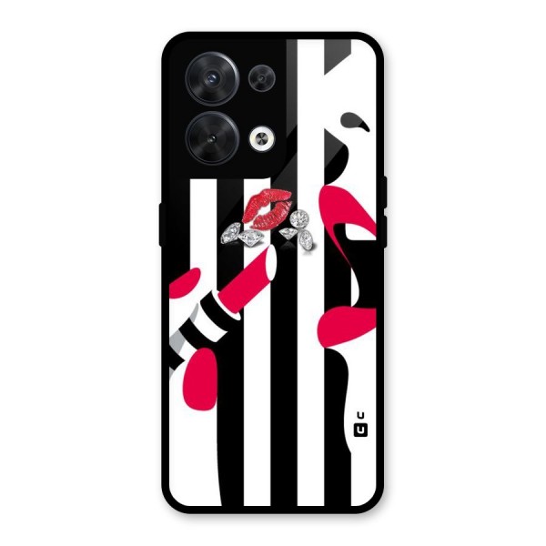 Bold Woman Glass Back Case for Oppo Reno8 5G