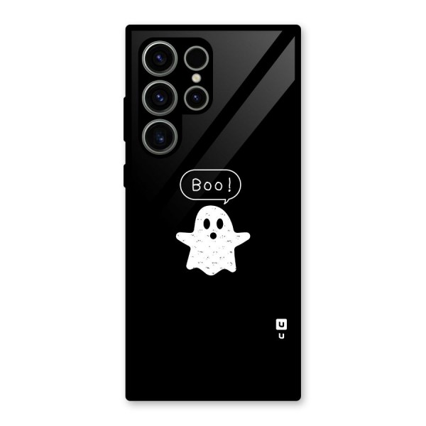 Boo Cute Ghost Glass Back Case for Galaxy S23 Ultra