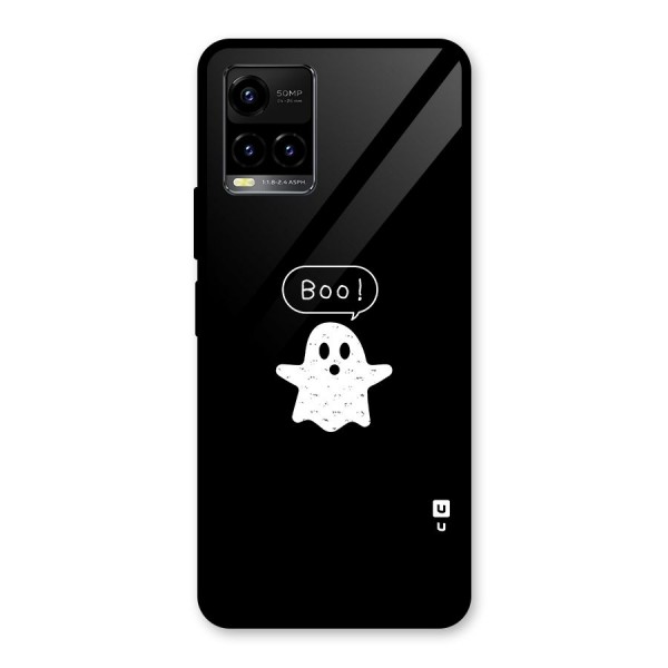 Boo Cute Ghost Glass Back Case for Vivo Y21 2021