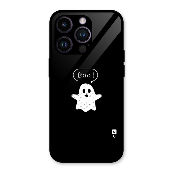 Boo Cute Ghost Glass Back Case for iPhone 14 Pro