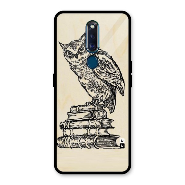 Book Owl Glass Back Case for Oppo F11 Pro