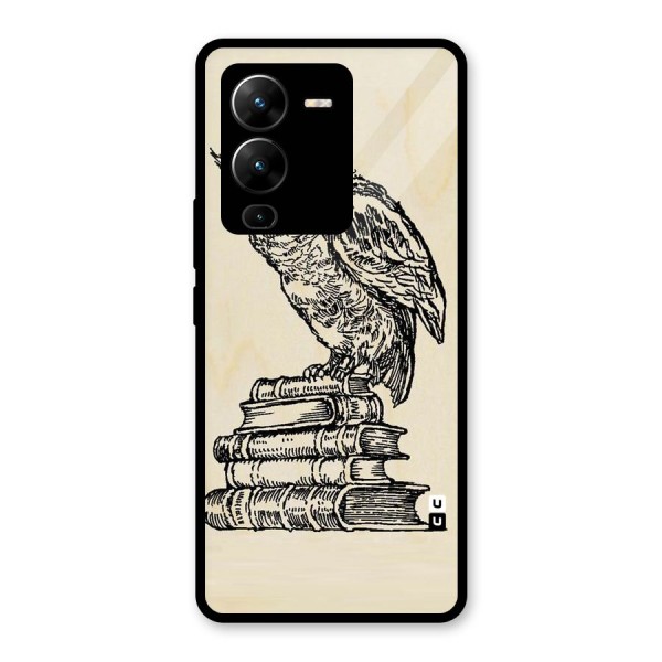 Book Owl Glass Back Case for Vivo V25 Pro