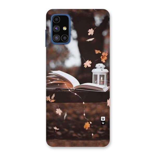 Book and Fall Leaves Back Case for Galaxy M51