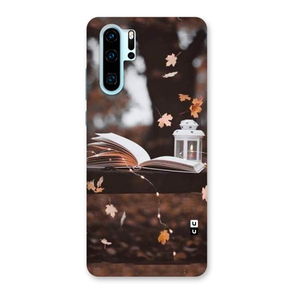 Book and Fall Leaves Back Case for Huawei P30 Pro