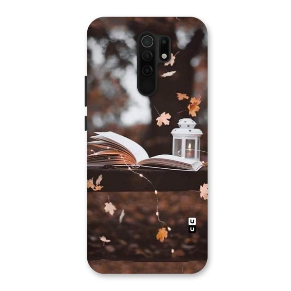 Book and Fall Leaves Back Case for Redmi 9 Prime