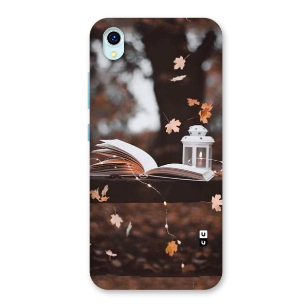 Book and Fall Leaves Back Case for Vivo Y1s