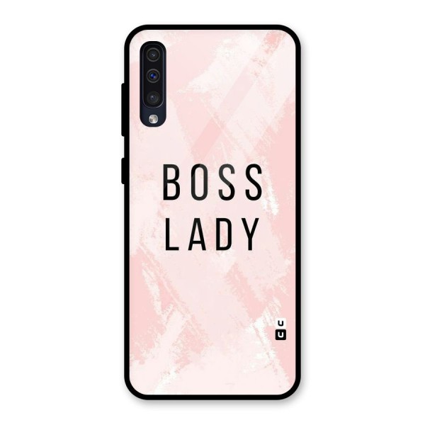 Boss Lady Pink Glass Back Case for Galaxy A50