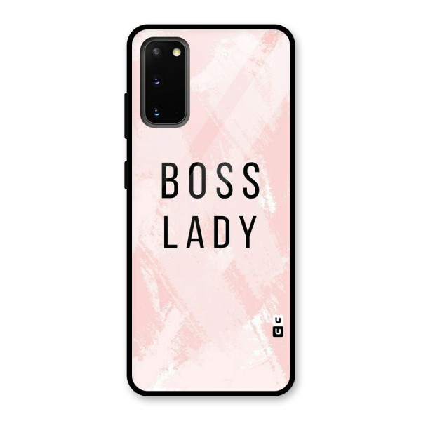 Boss Lady Pink Glass Back Case for Galaxy S20