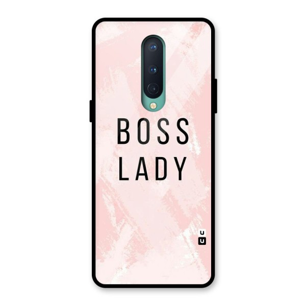 Boss Lady Pink Glass Back Case for OnePlus 8