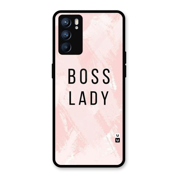 Boss Lady Pink Glass Back Case for Oppo Reno6 5G