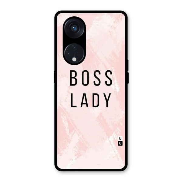 Boss Lady Pink Glass Back Case for Reno8 T 5G