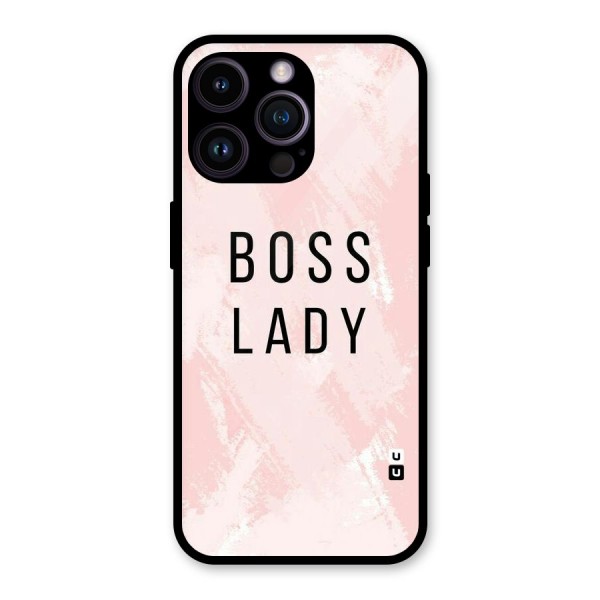 Boss Lady Pink Glass Back Case for iPhone 14 Pro Max