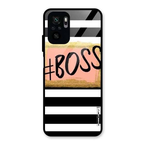 Boss Stripes Glass Back Case for Redmi Note 11 SE