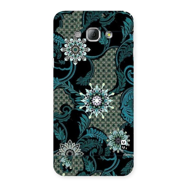 Bottle Green Floral Back Case for Galaxy A8