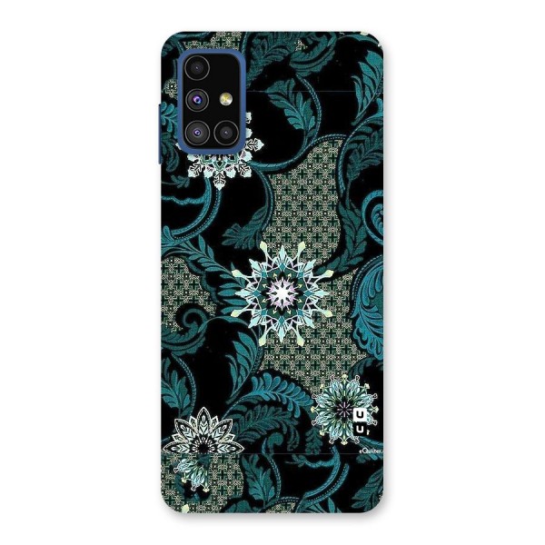 Bottle Green Floral Back Case for Galaxy M51