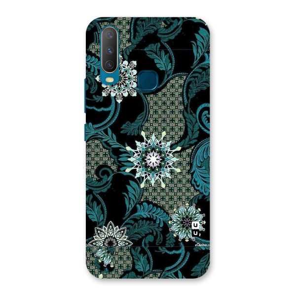 Bottle Green Floral Back Case for Vivo Y15