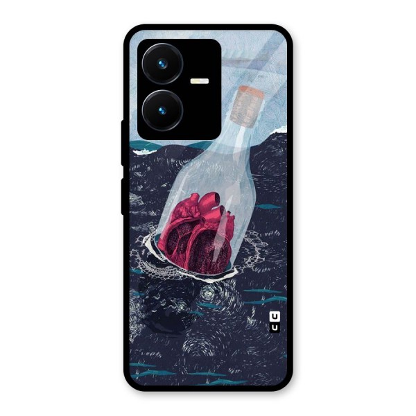 Bottle Heart Glass Back Case for Vivo Y22