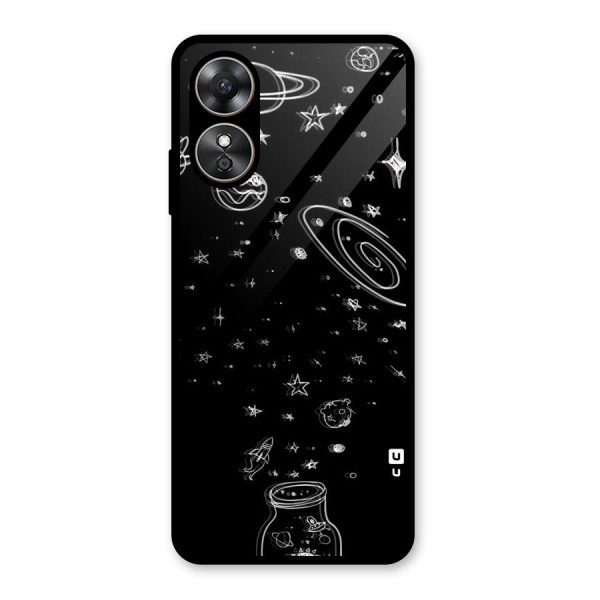 Bottle Of Stars Glass Back Case for Oppo A17