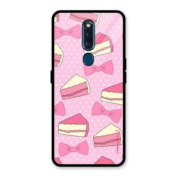 Bow Cake Glass Back Case for Oppo F11 Pro